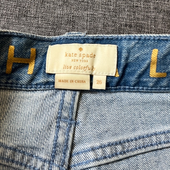 Kate Spade Wide Leg Crop Jeans - Women's Size 26*26 - Blue - Picture 6 of 12